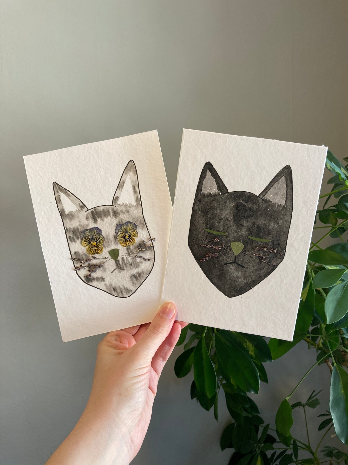 Custom Flower Eye Cat Portrait