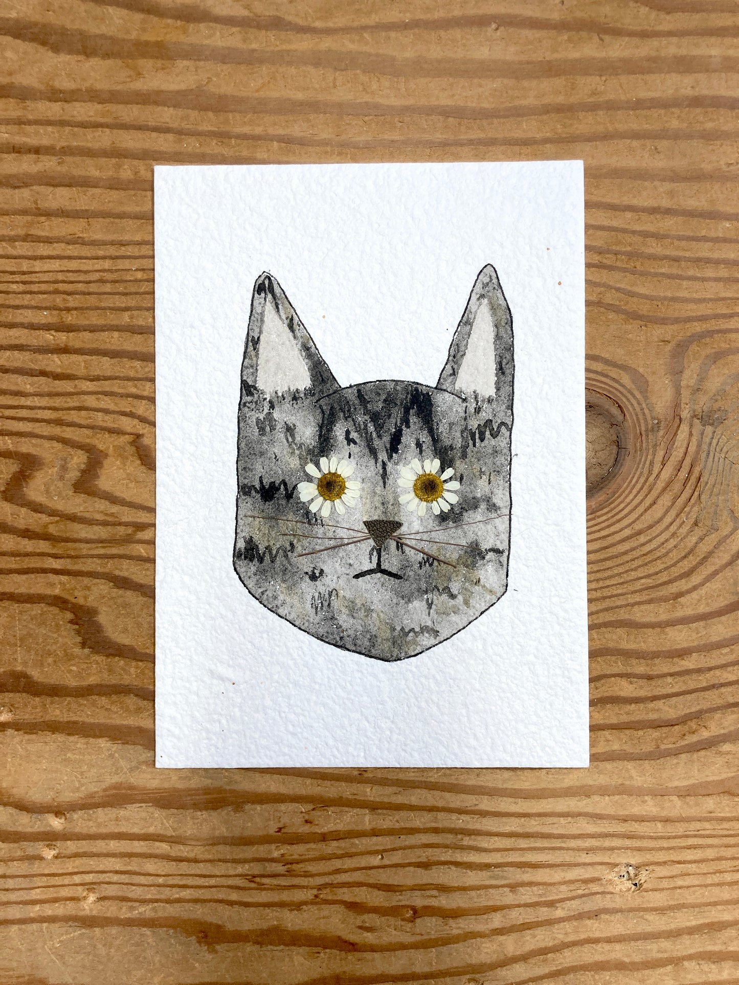 Custom Flower Eye Cat Portrait