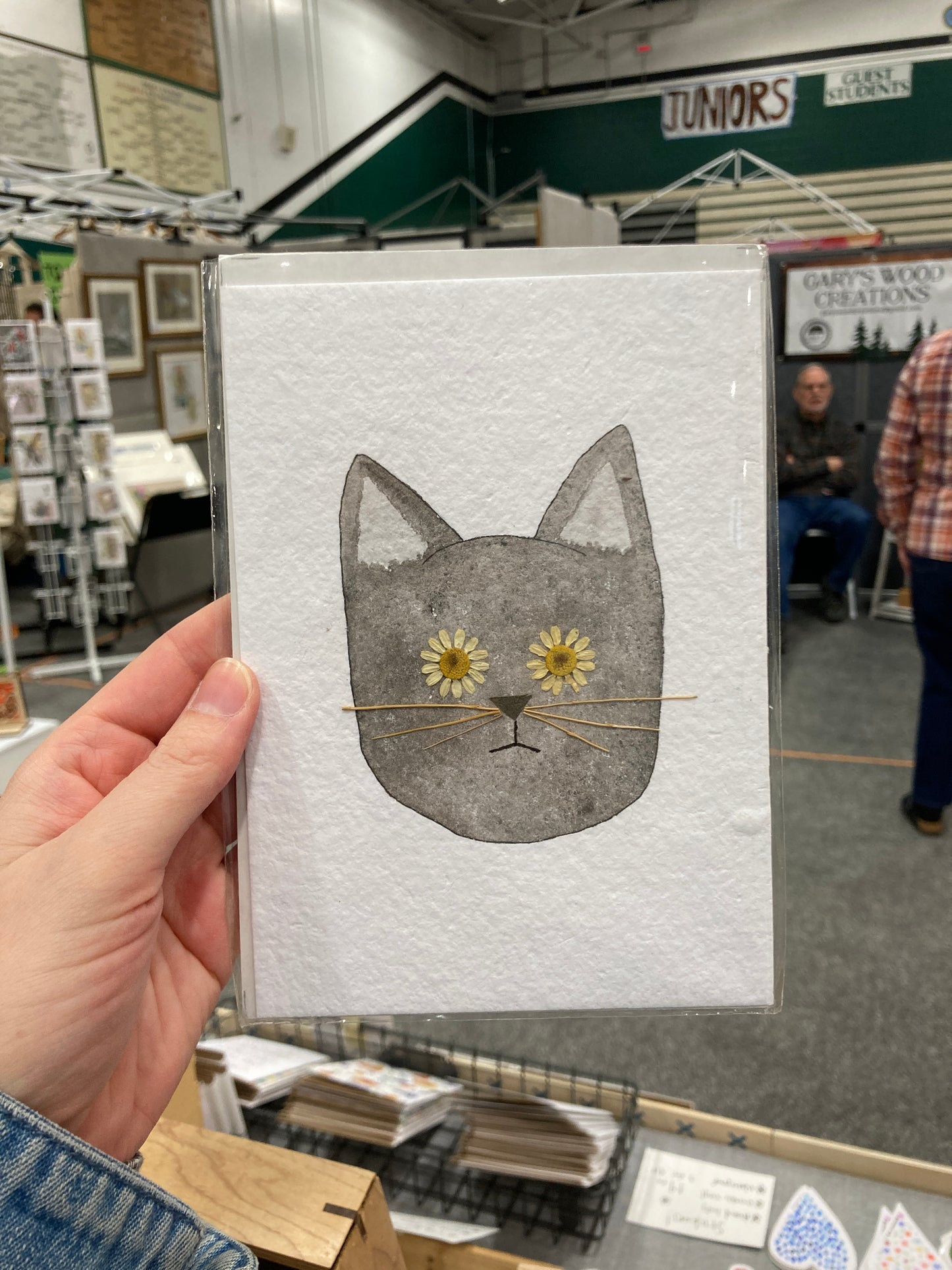 Custom Flower Eye Cat Portrait