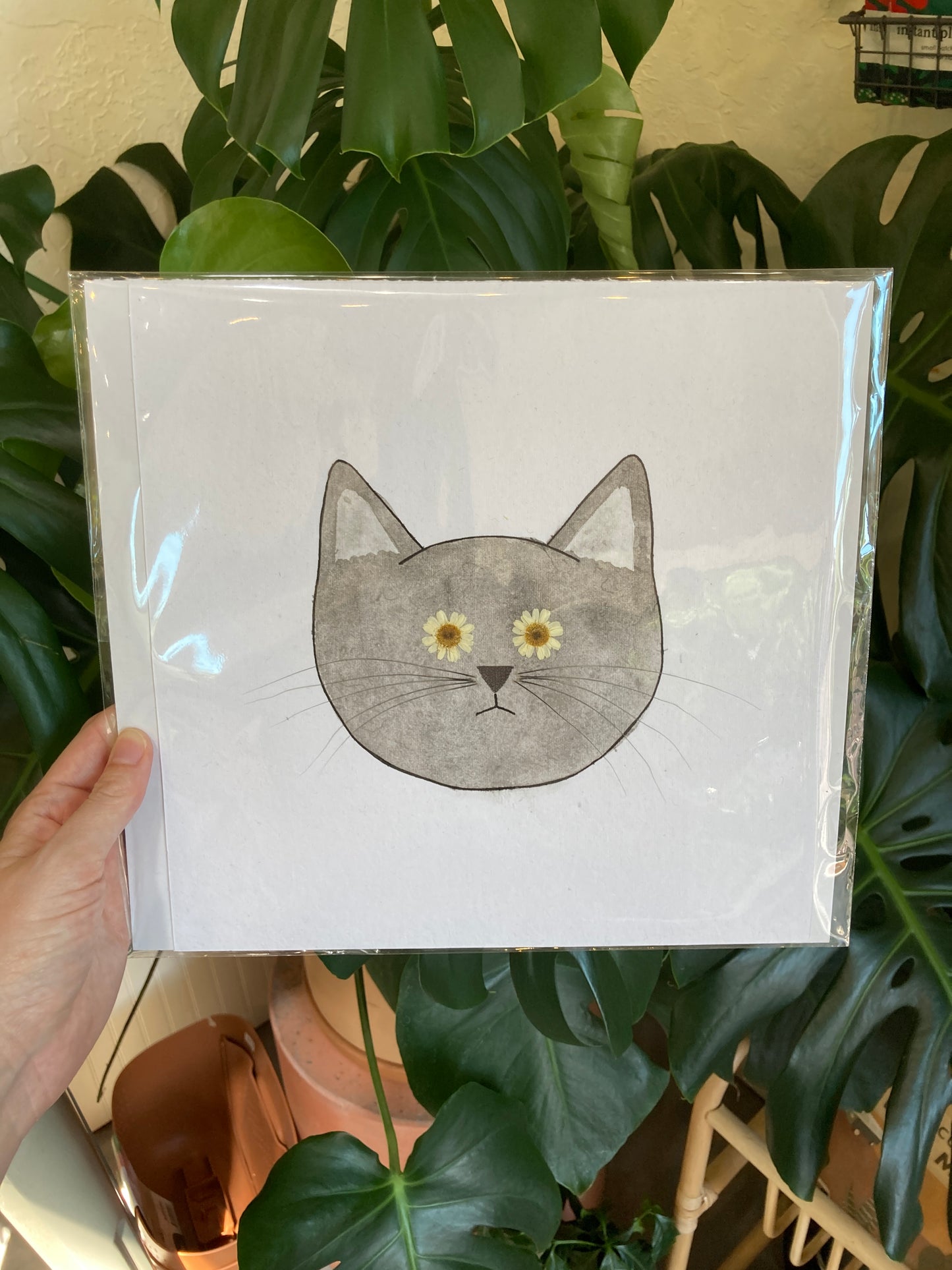 Custom Flower Eye Cat Portrait