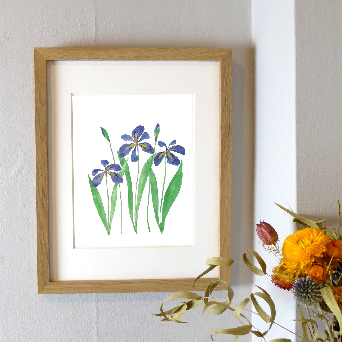 Wild Iris Watercolor Print