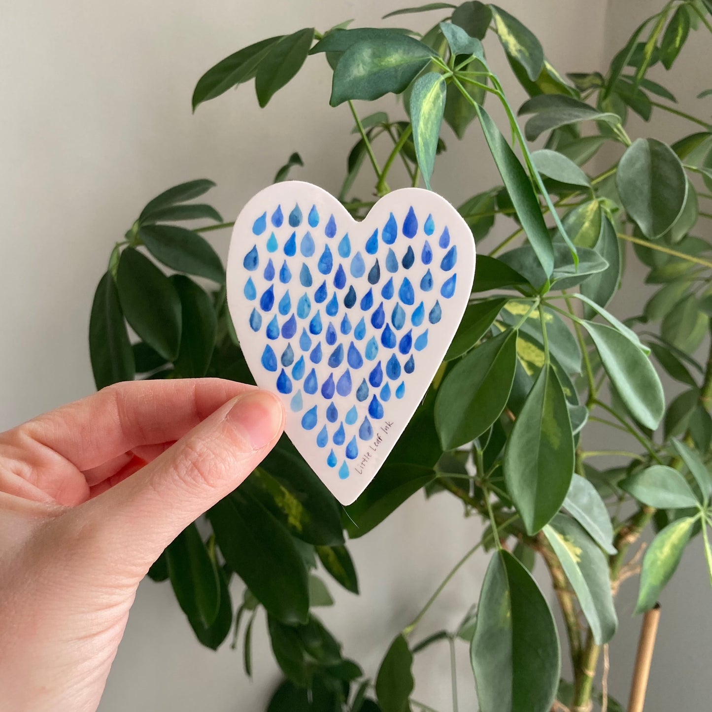Raindrop Heart Vinyl Sticker
