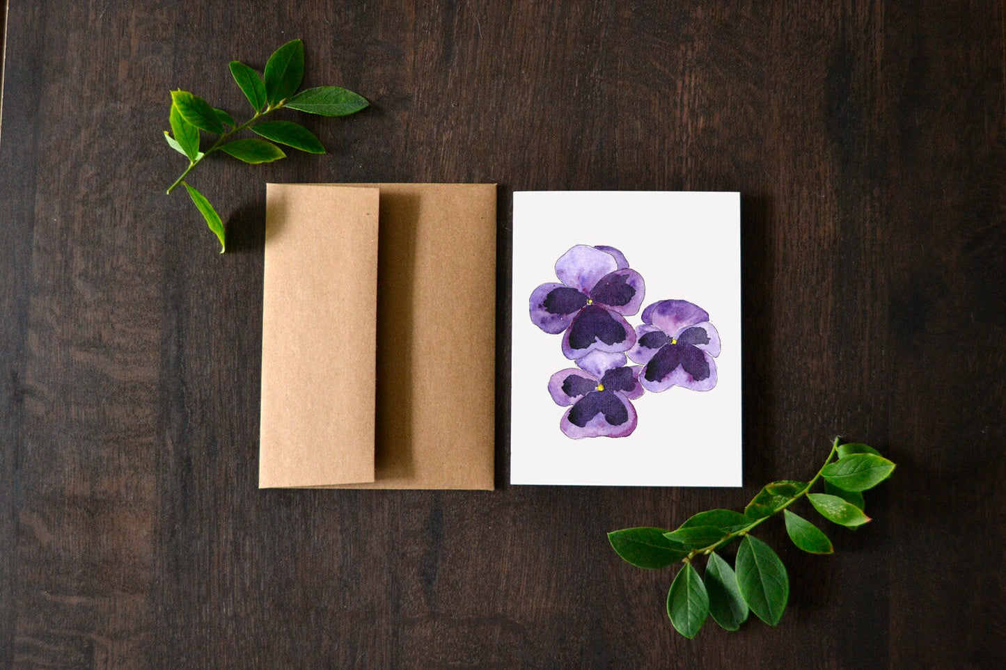Pansy Watercolor Card