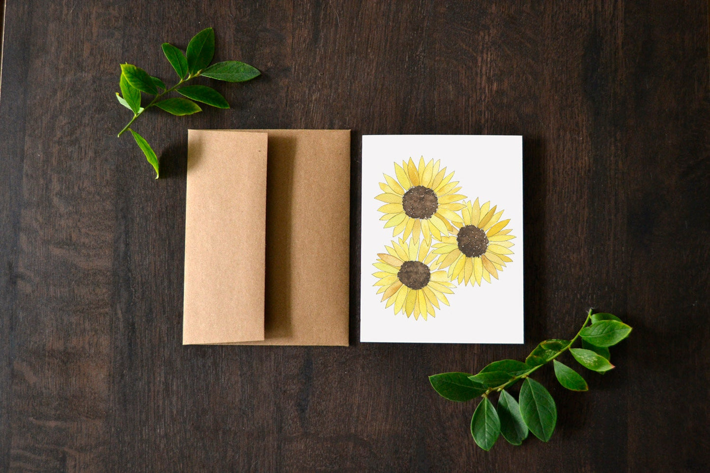 Sunflower Watercolor Card