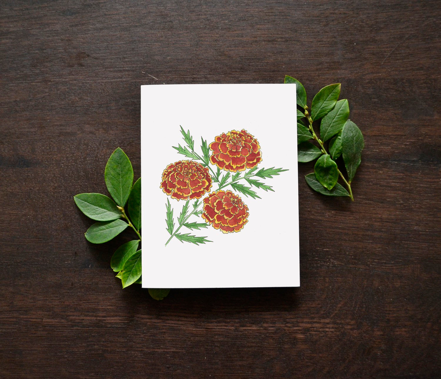 Marigold Watercolor Card
