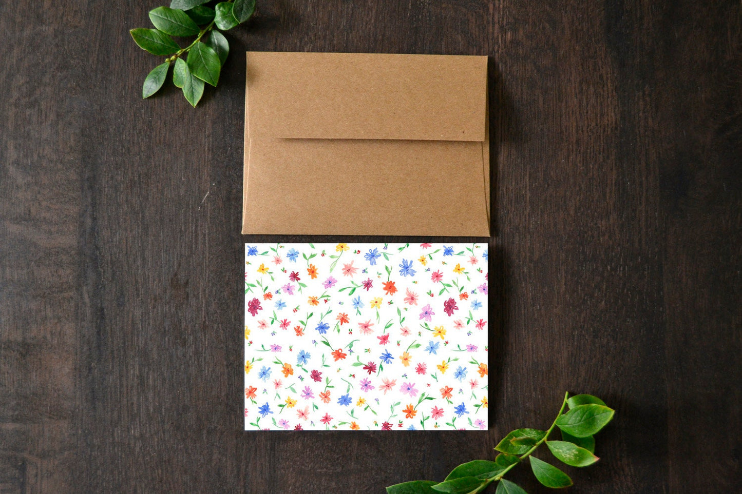 Flower Confetti Watercolor Card