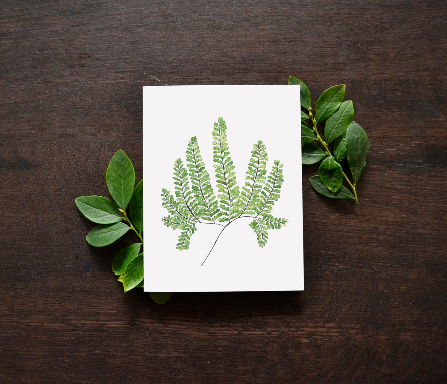 Northwest Fern Watercolor Card