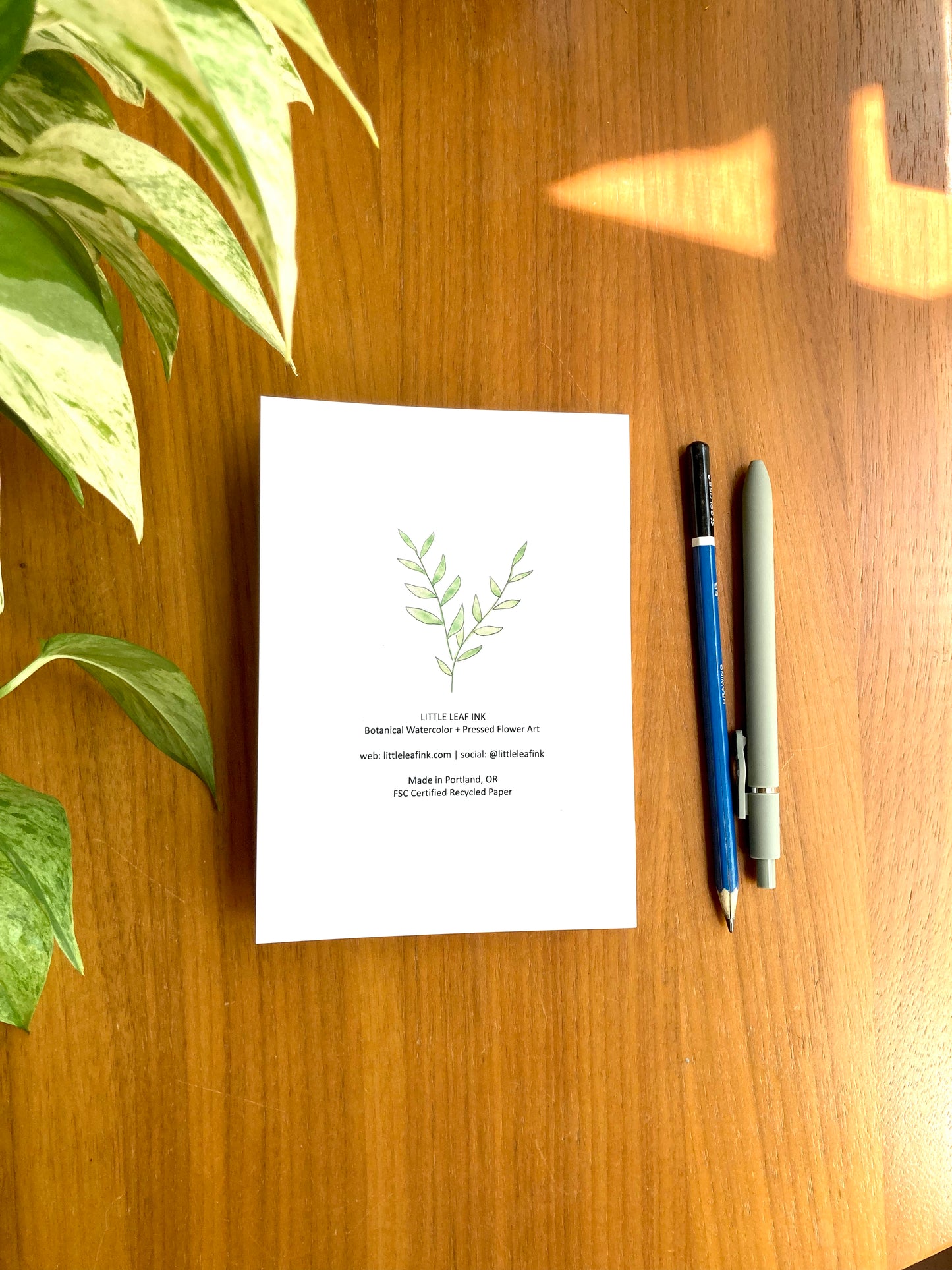 Pressed Ginkgo Leaves Notebook