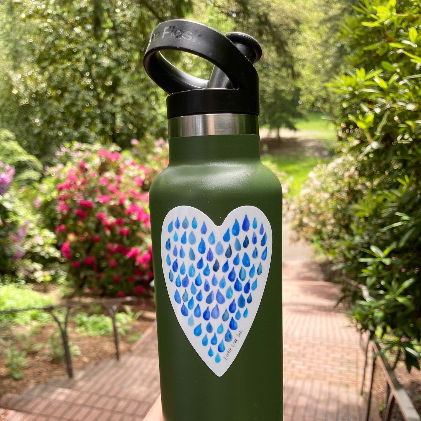 Raindrop Heart Vinyl Sticker