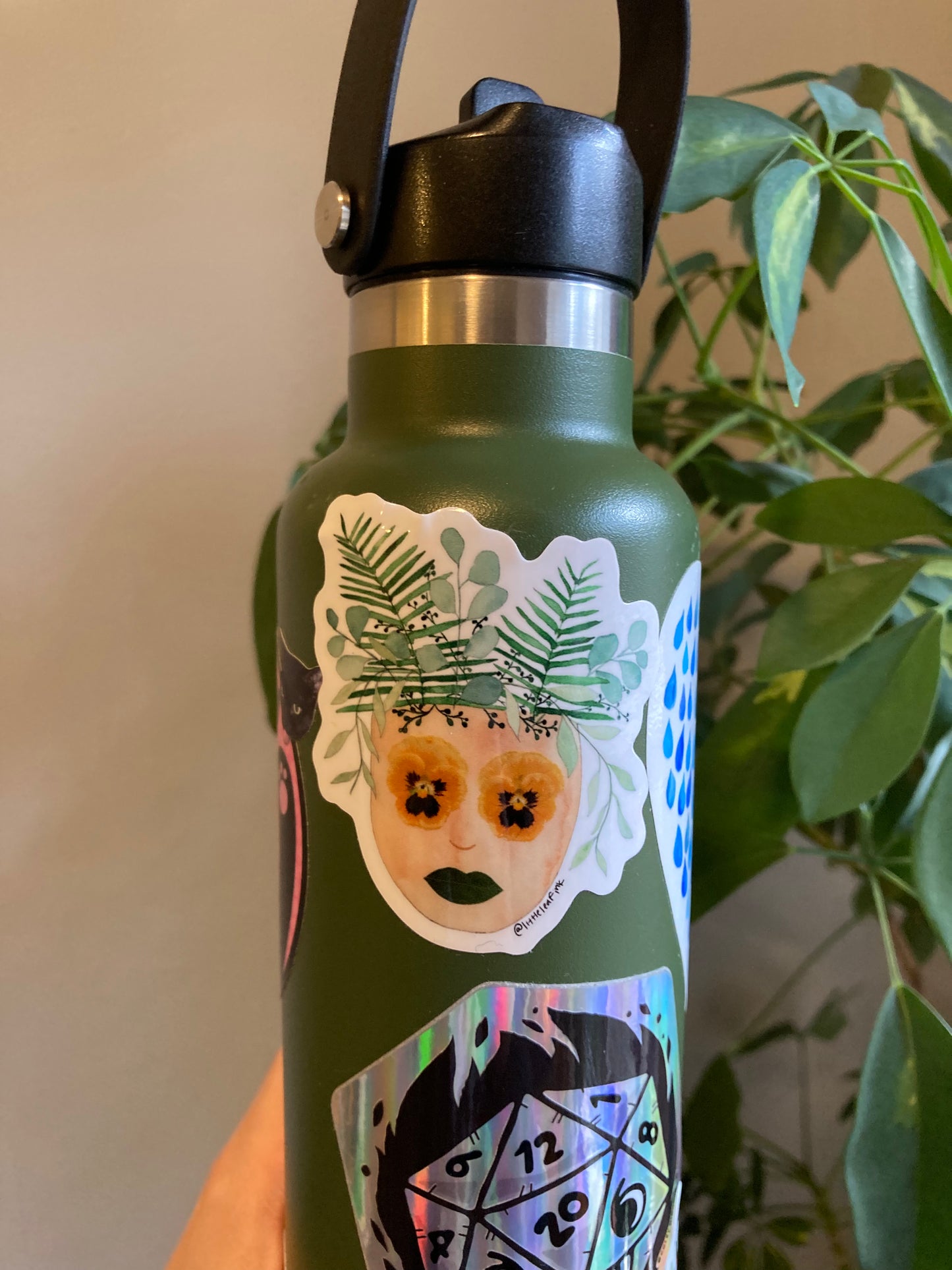 Botanical Face Vinyl Sticker