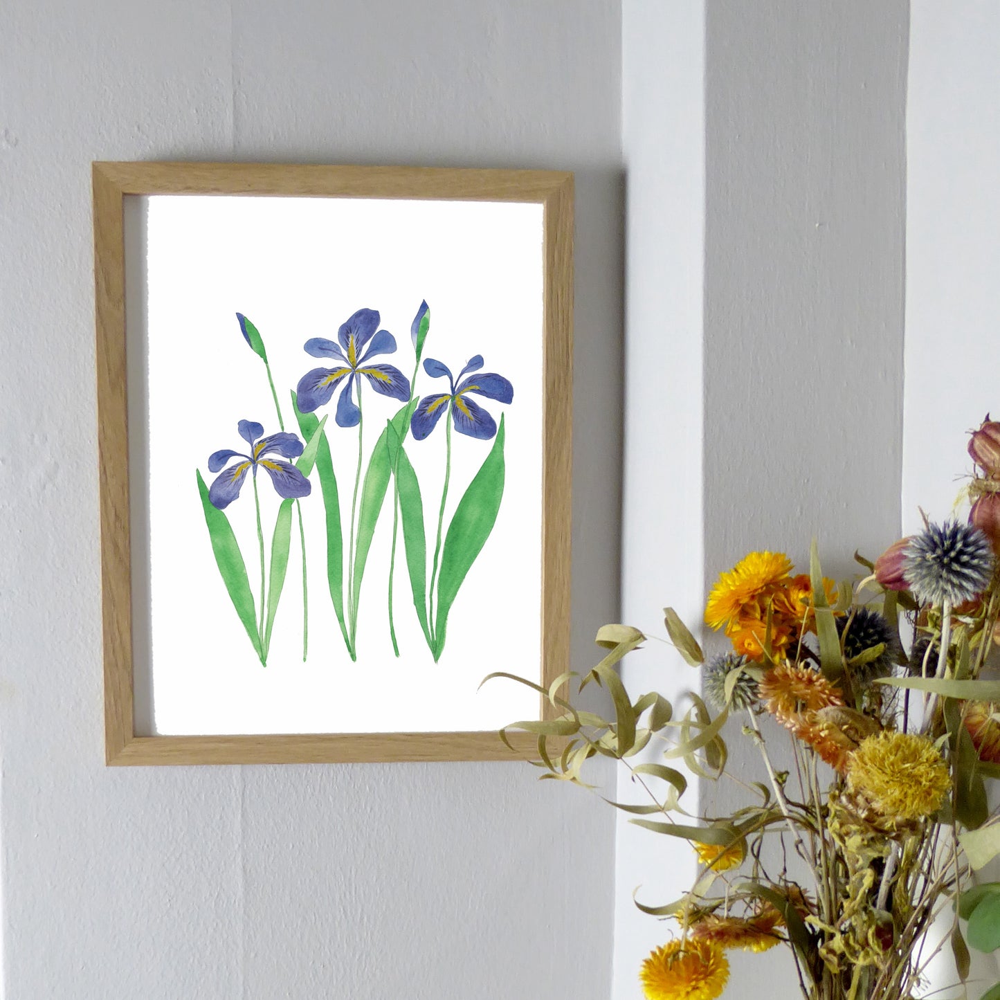 Wild Iris Watercolor Art Print