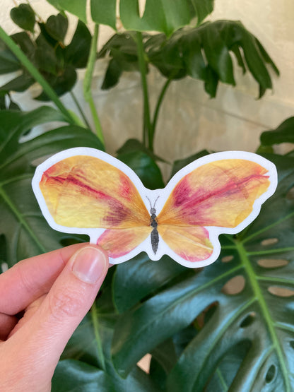 Tulip Petal Butterfly Vinyl Sticker