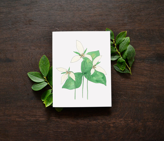Trillium Watercolor Card