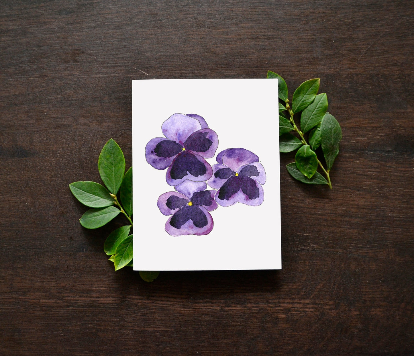 Pansy Watercolor Card
