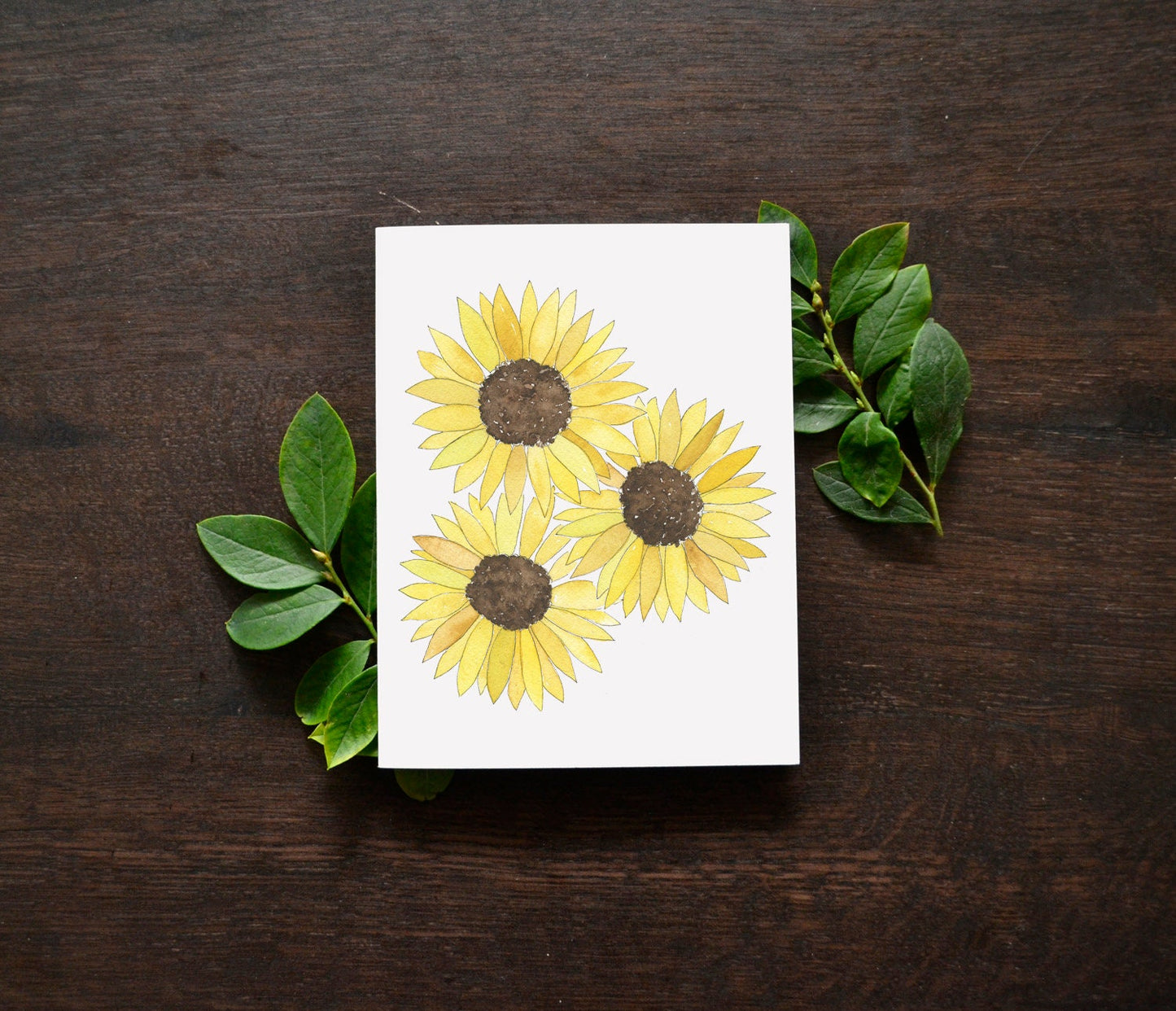 Sunflower Watercolor Card